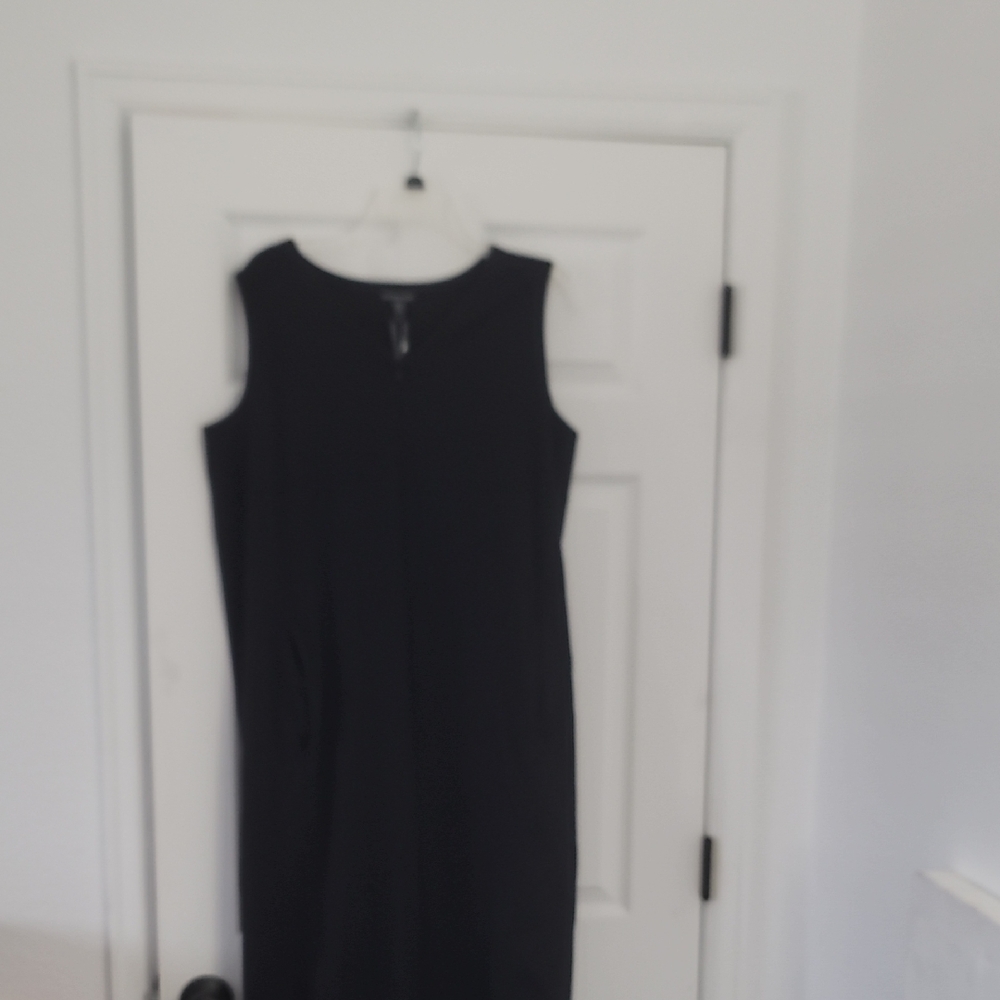 Elegant Black Sleeveless Jumpsuit By Eileen Fisher